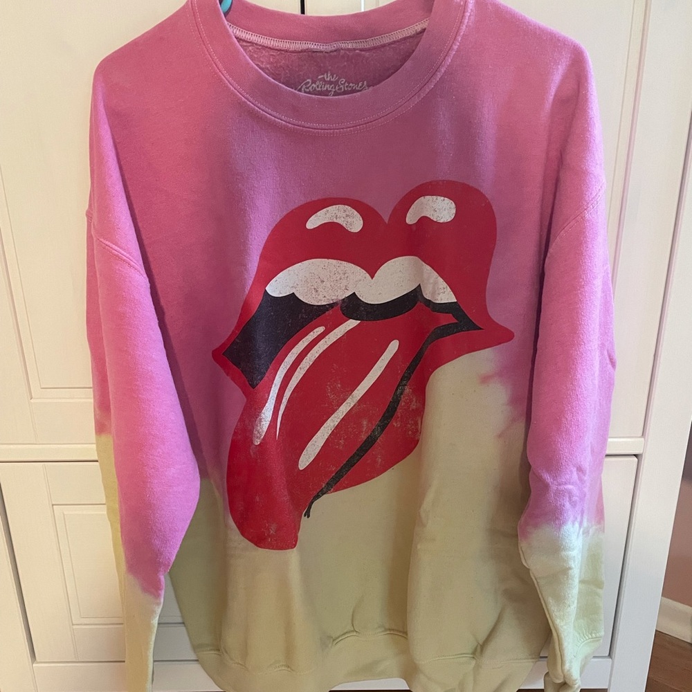 UO Rolling Stones Tie Dye Crew
